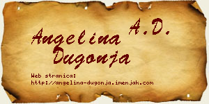 Angelina Dugonja vizit kartica